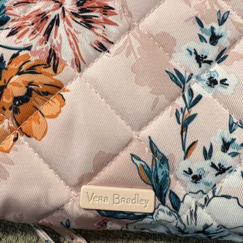 Vera Bradley Pink and Orange Floral Quilted Pouch - Picture 5 of 5